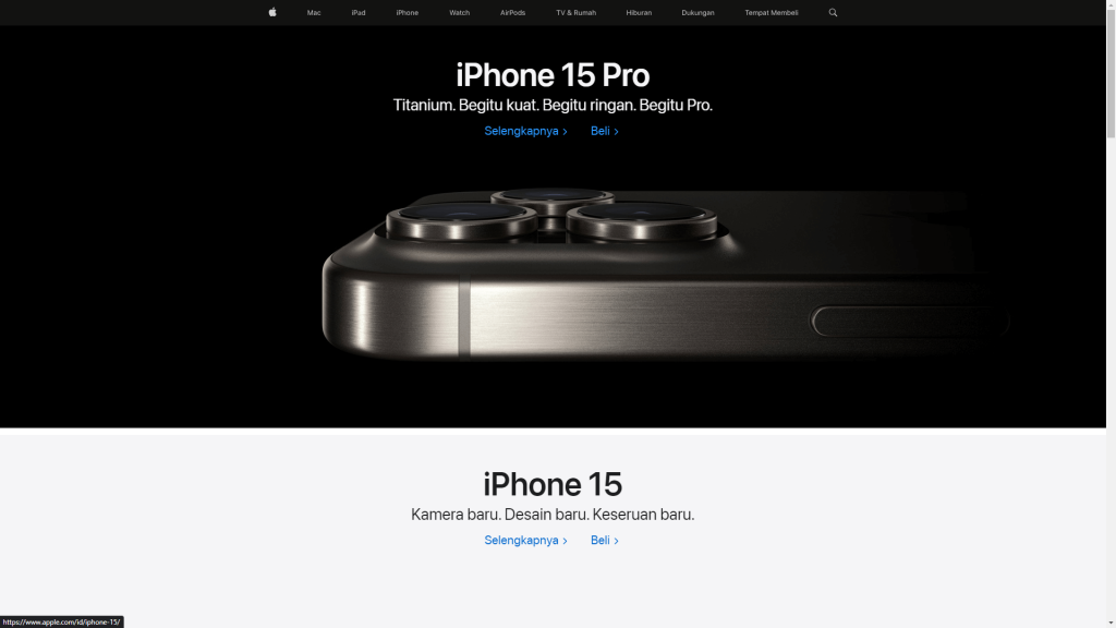 Contoh Cebsite: Apple