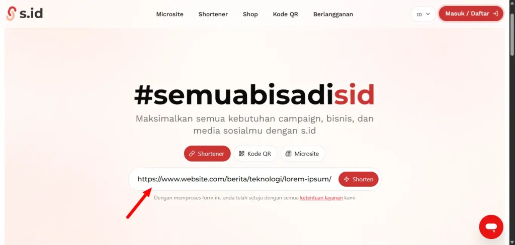 Tempelkan Link